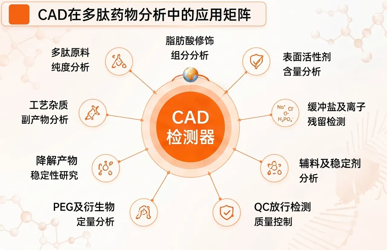 CAD 在多肽药物分析中的应用矩阵